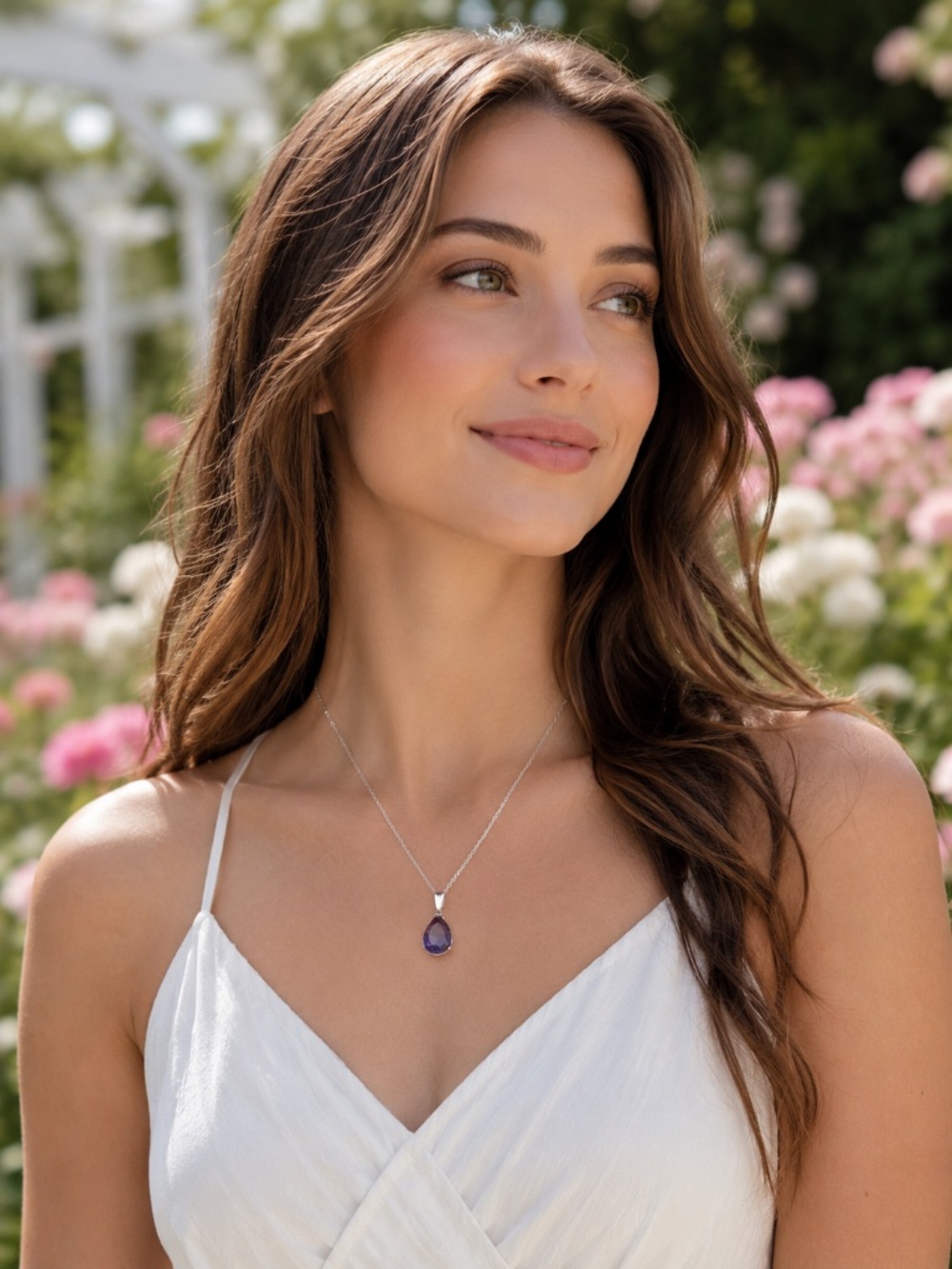 Amethyst Pendant in Sterling Silver | 6.5 Carat Amethyst | February Birthstone